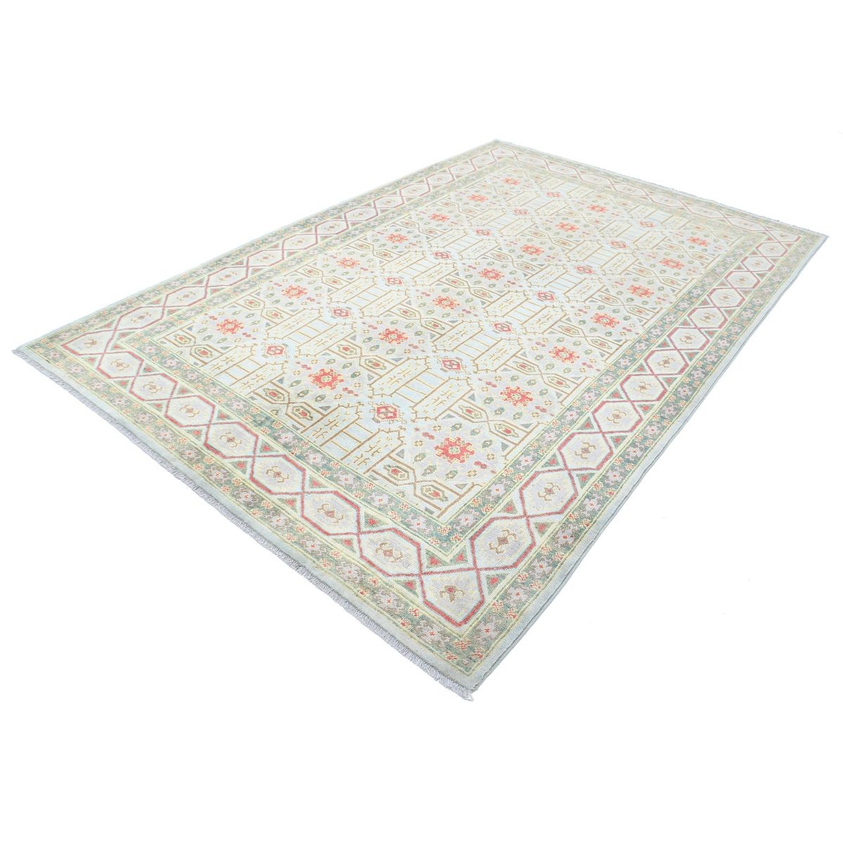 Revival 7x10 Handmade Double Knotted Washable Wool Rug - Colorful