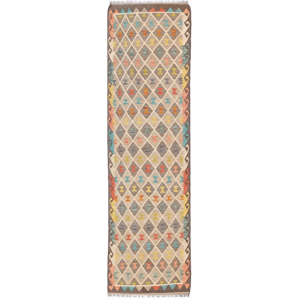 Maimana 3x10 Hand Woven Washable Wool Runner - Colorful