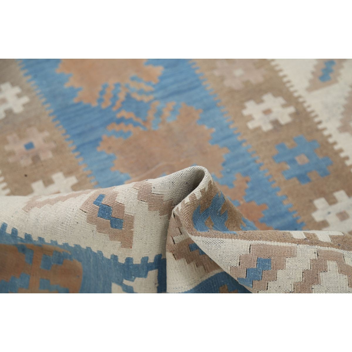 Kafkaas 5x7 Hand Woven Washable Wool Rug - Soft Hues