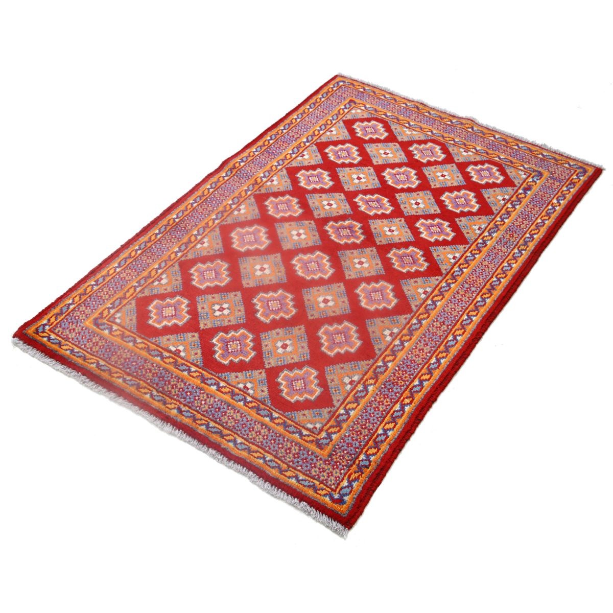 Revival 3x5 Handmade Double Knotted Washable Wool Rug - Colorful
