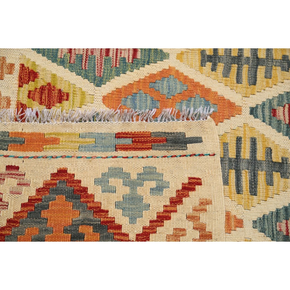 Maimana 7x10 Hand Woven Washable Wool Rug - Colorful