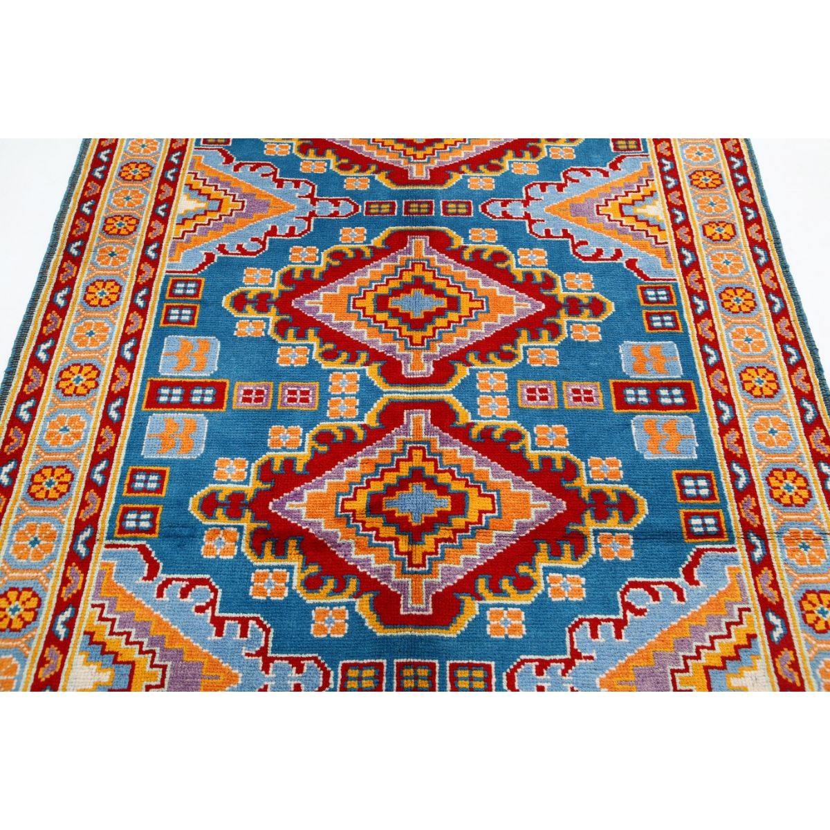 Revival 5x7 Handmade Double Knotted Washable Wool Rug - Colorful