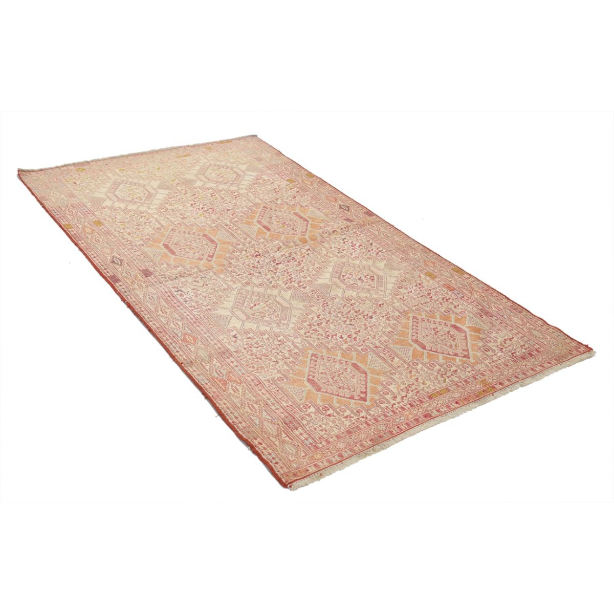 Silki 4x7 Hand Woven Washable Silk Rug - Colorful