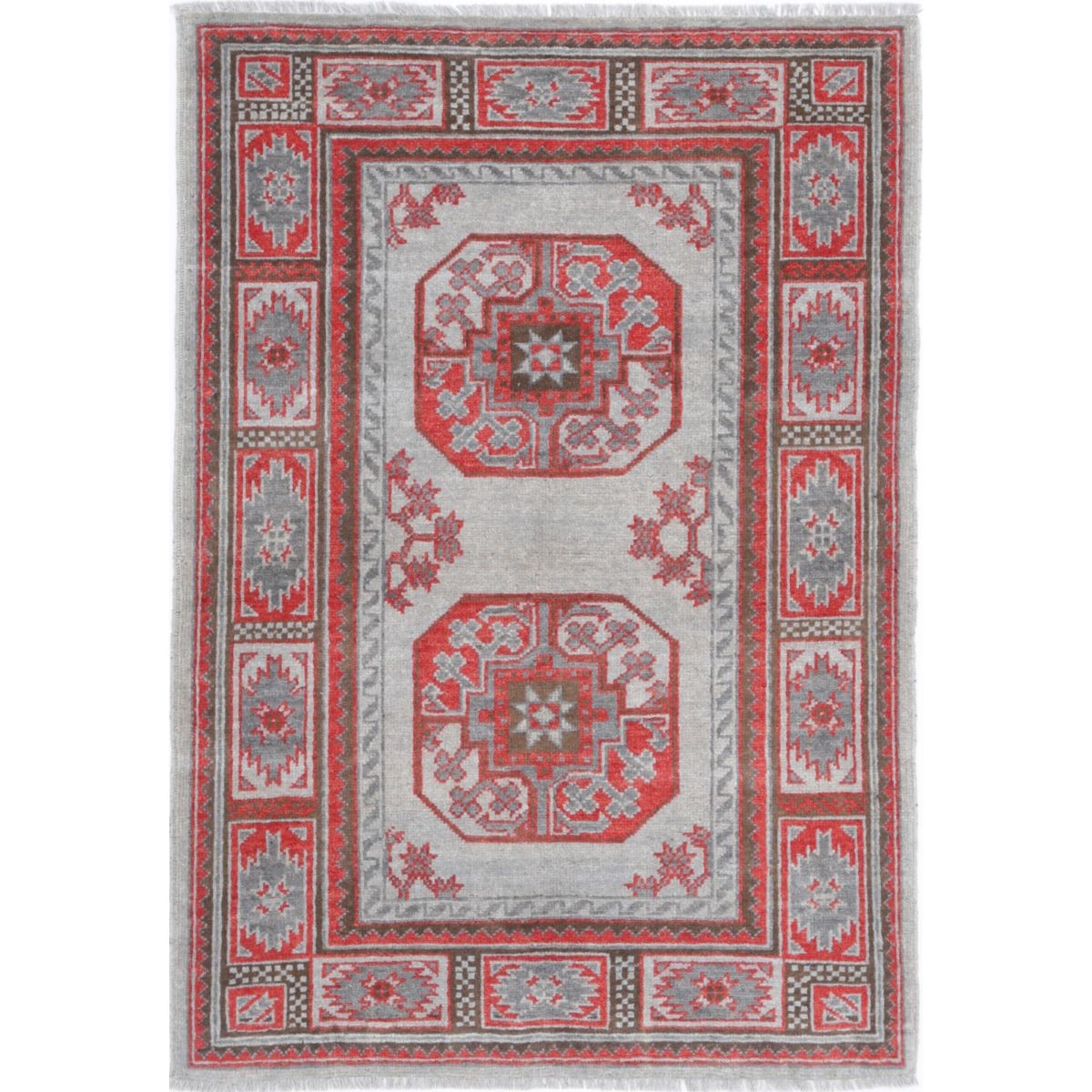 Revival 3x5 Handmade Double Knotted Washable Wool Rug - Colorful