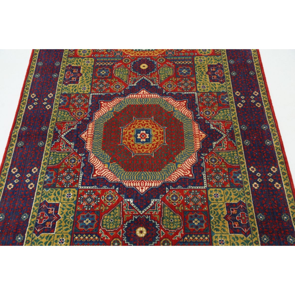 Gulshan-3'10" 4x6 Machine-Made Washable Wool Rug - Colorful