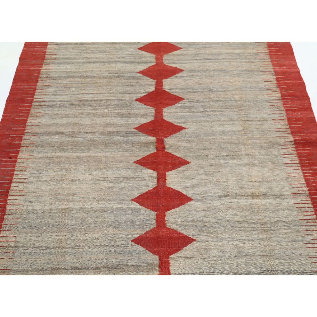 Kafkaas 5x6 Hand Woven Washable Wool Rug - Colorful