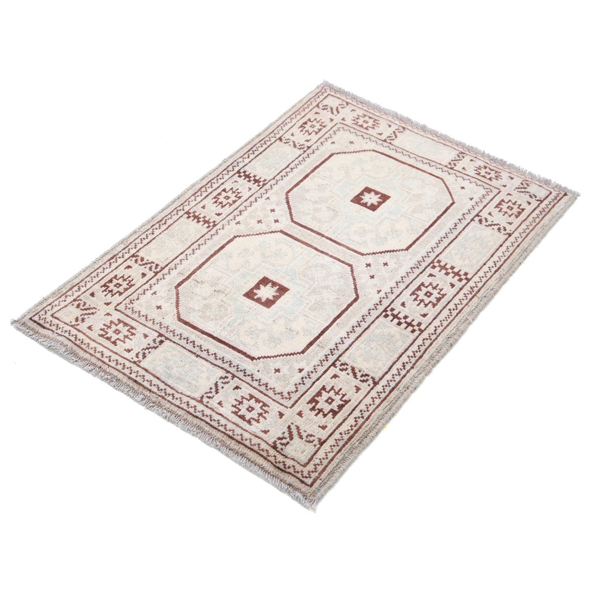 Revival 2x3 Handmade Double Knotted Washable Wool Rug - Colorful