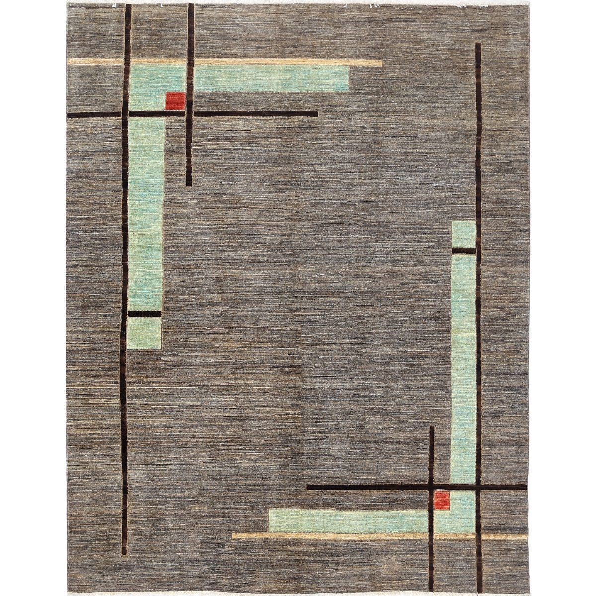 Modcar 6x8 Handmade Double Knotted Washable Wool Rug - Colorful