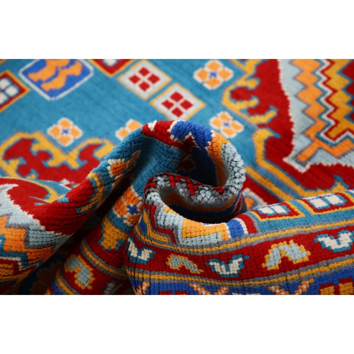 Revival 5x8 Handmade Double Knotted Washable Wool Rug - Colorful