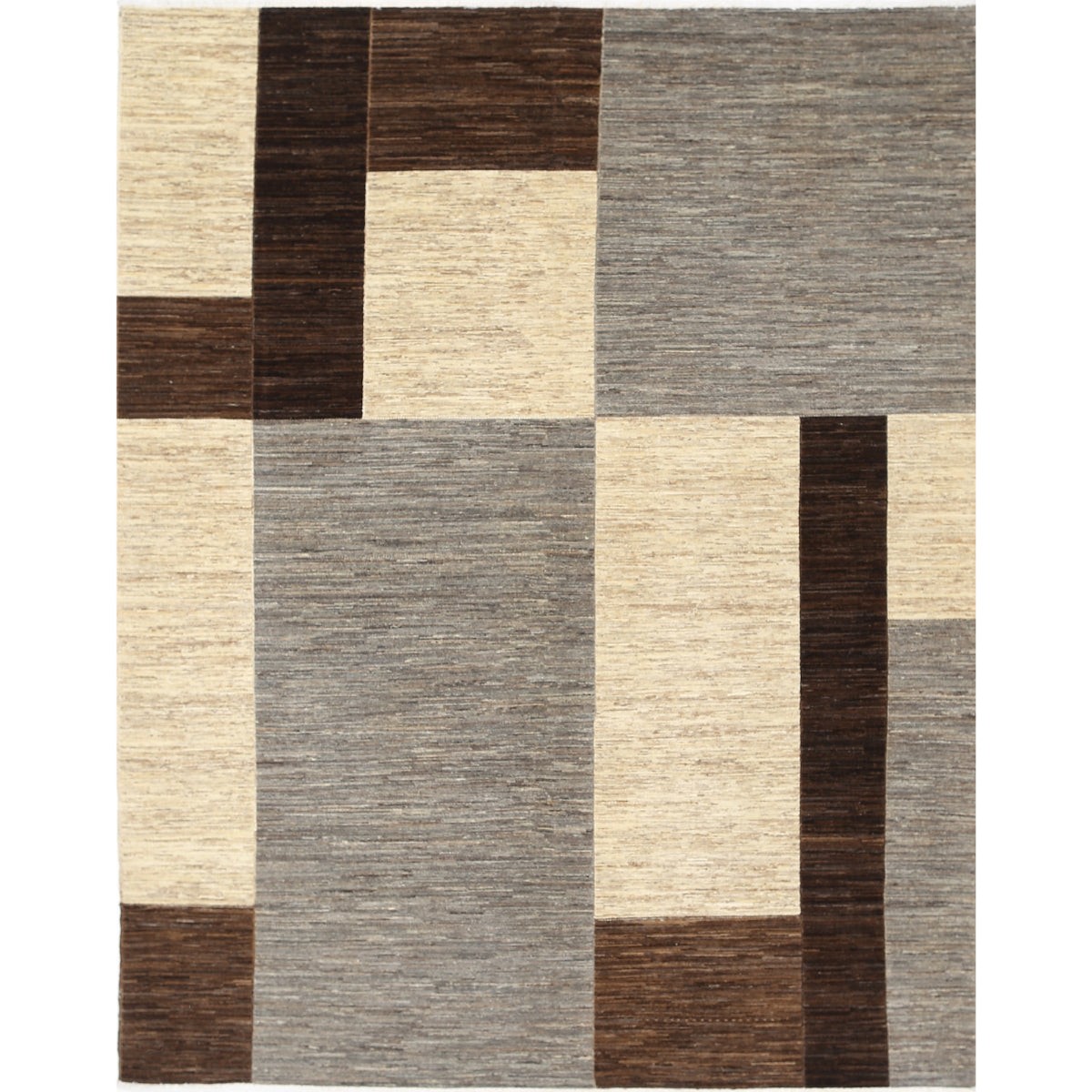 Modcar 7x8 Handmade Double Knotted Washable Wool Rug - Colorful