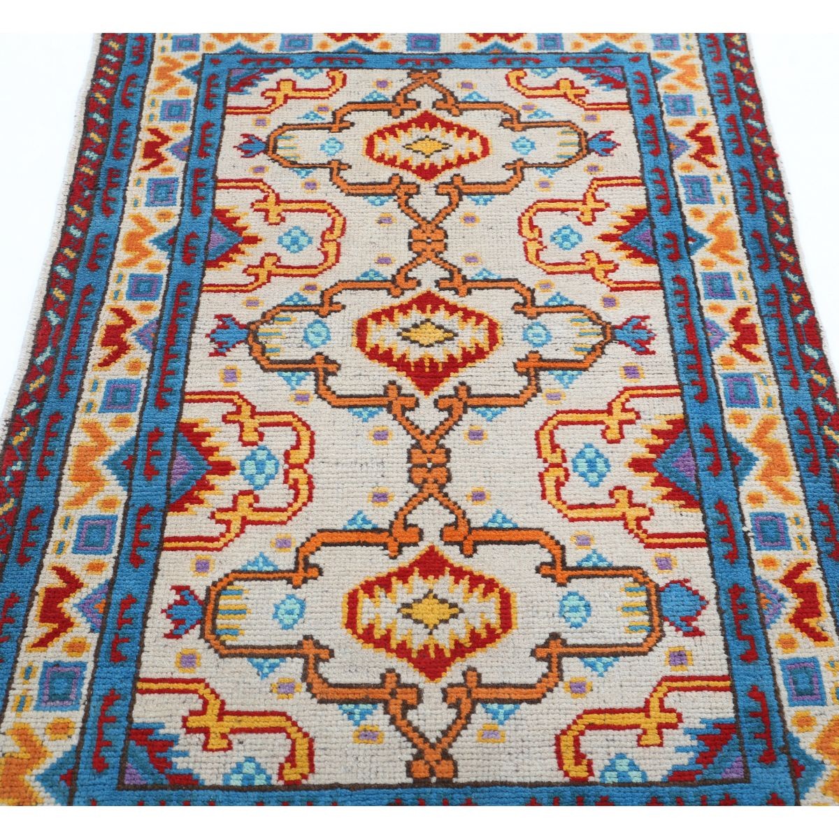 Revival 3x5 Handmade Double Knotted Washable Wool Rug - Colorful