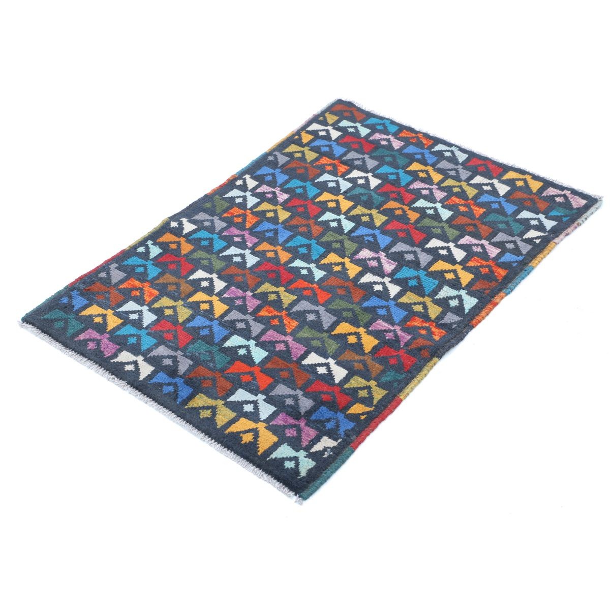 Revival 3x4 Handmade Double Knotted Washable Wool Rug - Colorful