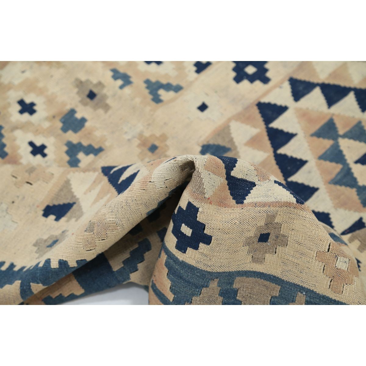 Kafkaas 5x7 Hand Woven Washable Wool Rug - Soft Hues