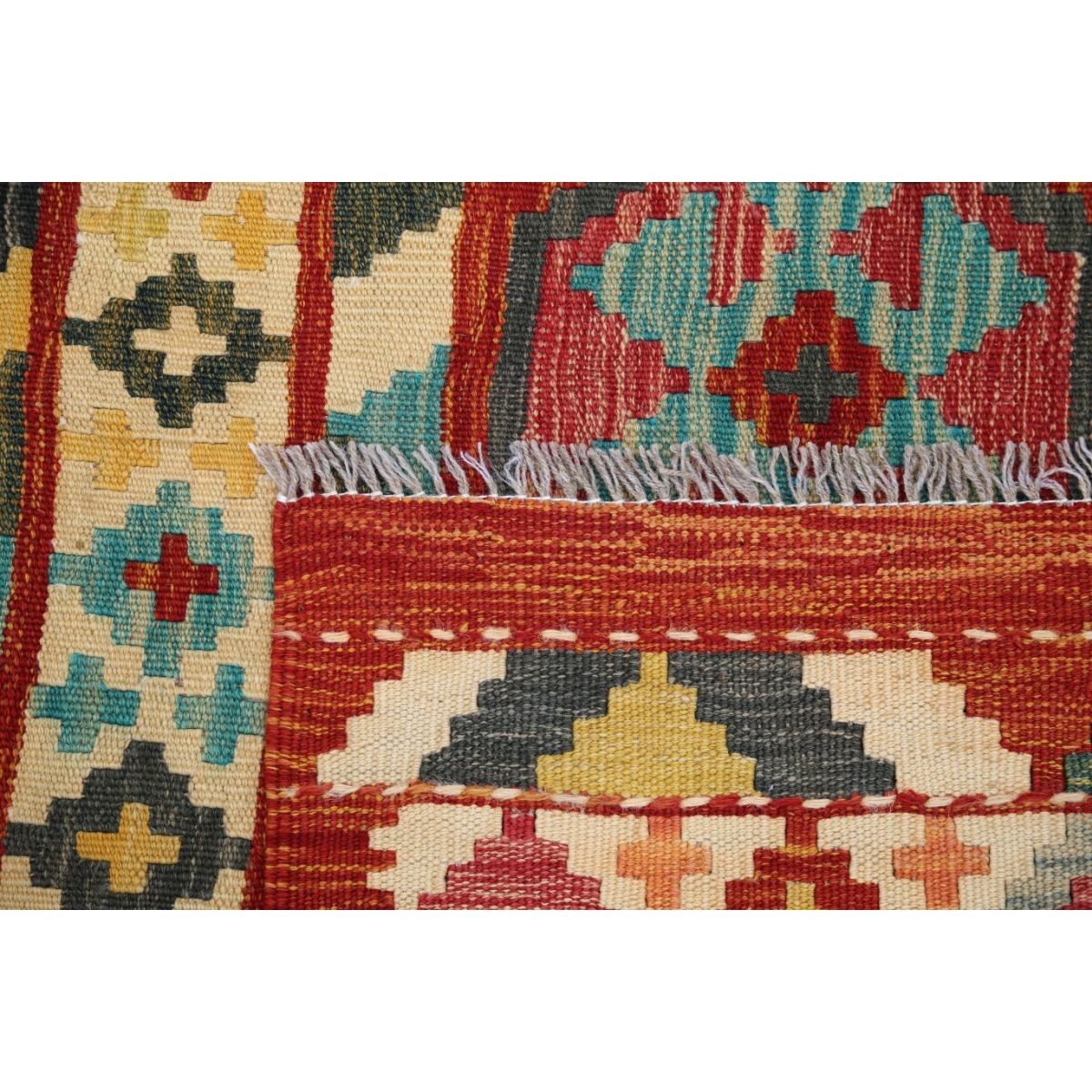 Maimana 4x6 Hand Woven Washable Wool Rug - Colorful