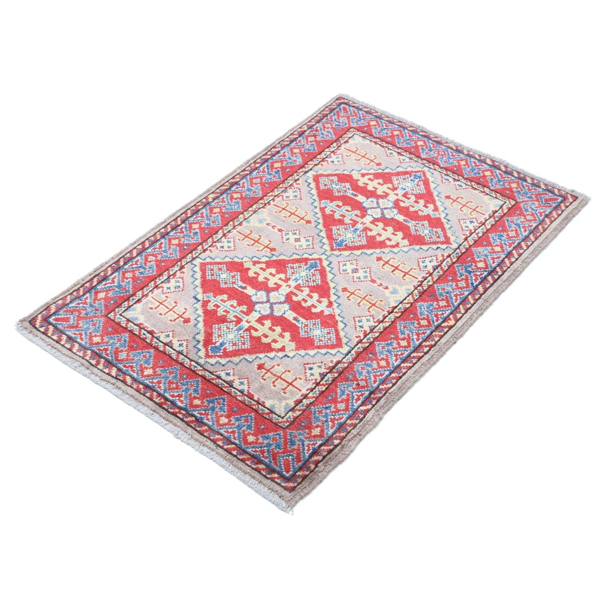 Revival 2x3 Handmade Double Knotted Washable Wool Rug - Colorful