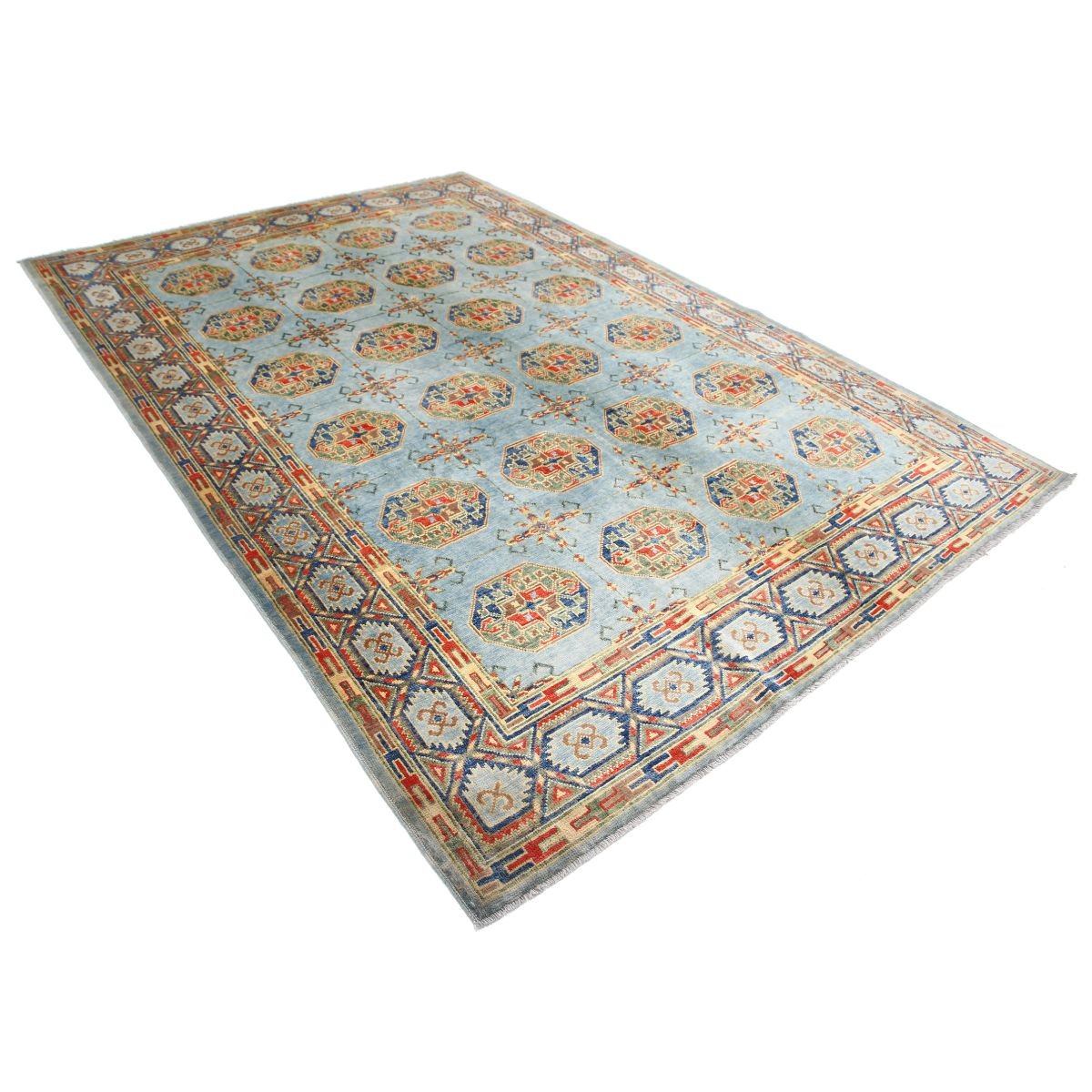 Revival 7x10 Handmade Double Knotted Washable Wool Rug - Colorful
