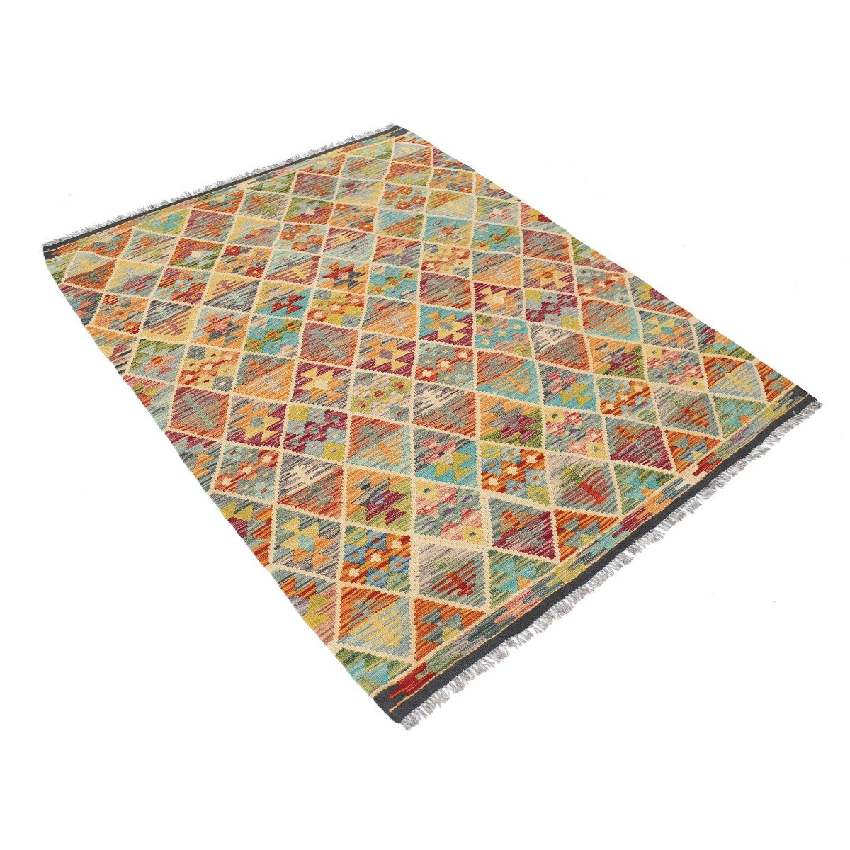 Maimana 4x6 Hand Woven Washable Wool Rug - Colorful