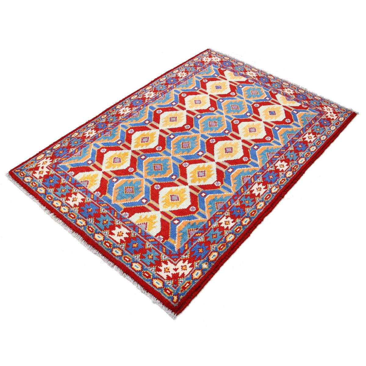 Revival 3x5 Handmade Double Knotted Washable Wool Rug - Colorful
