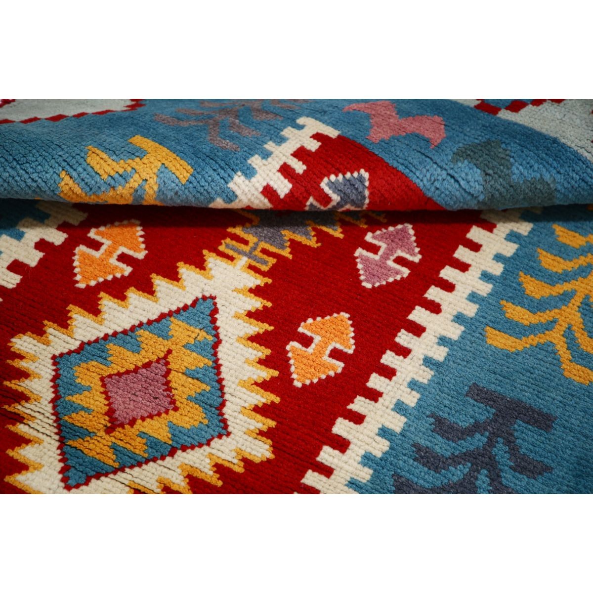 Revival 3x5 Handmade Double Knotted Washable Wool Rug - Colorful