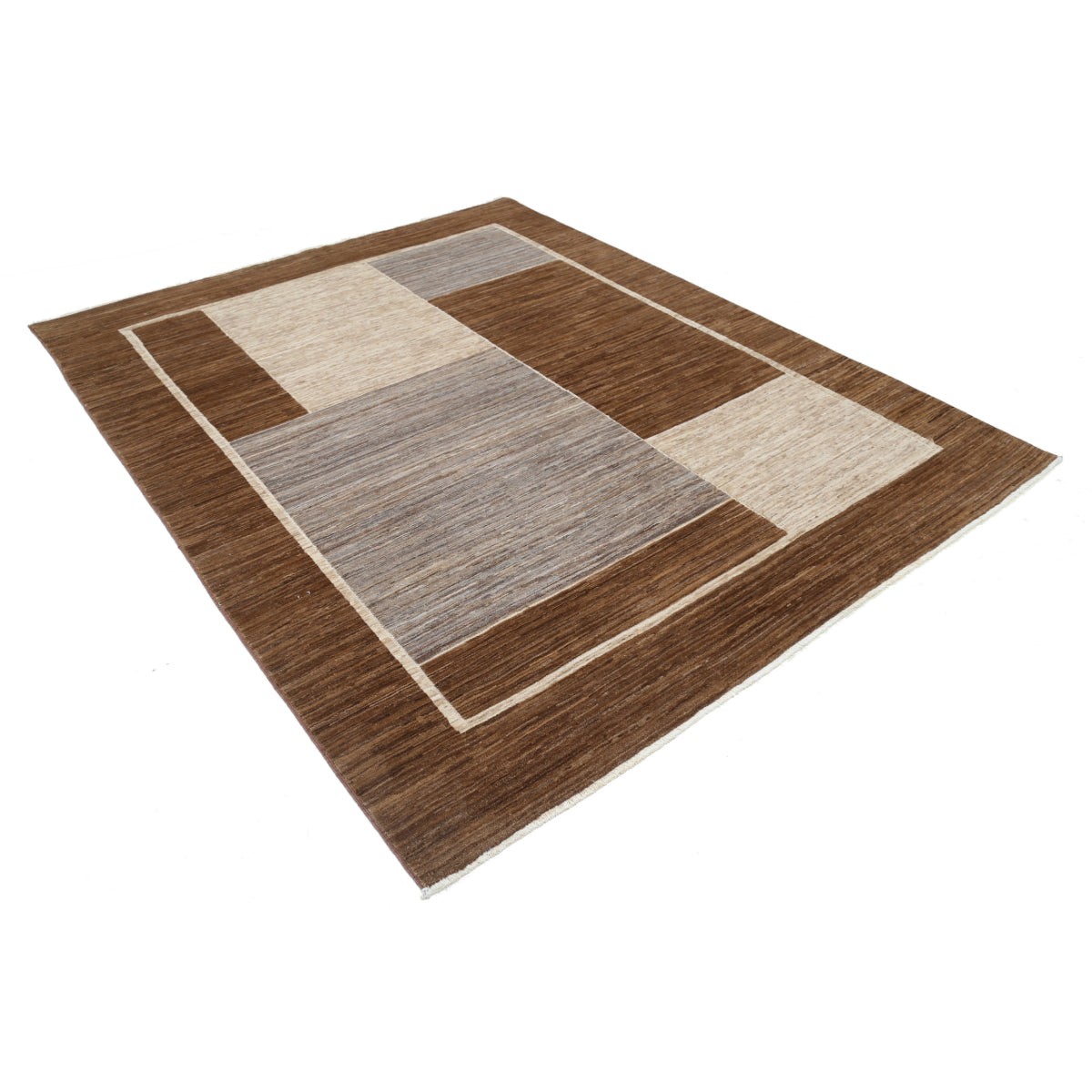 Modcar 7x8 Handmade Double Knotted Washable Wool Rug - Colorful