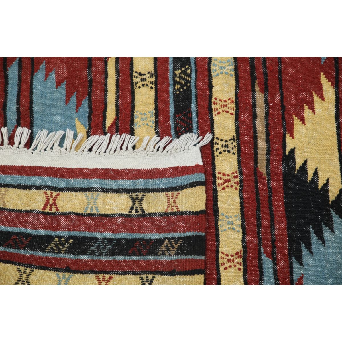Maliki 3x5 Hand Woven Washable Wool Rug - Colorful