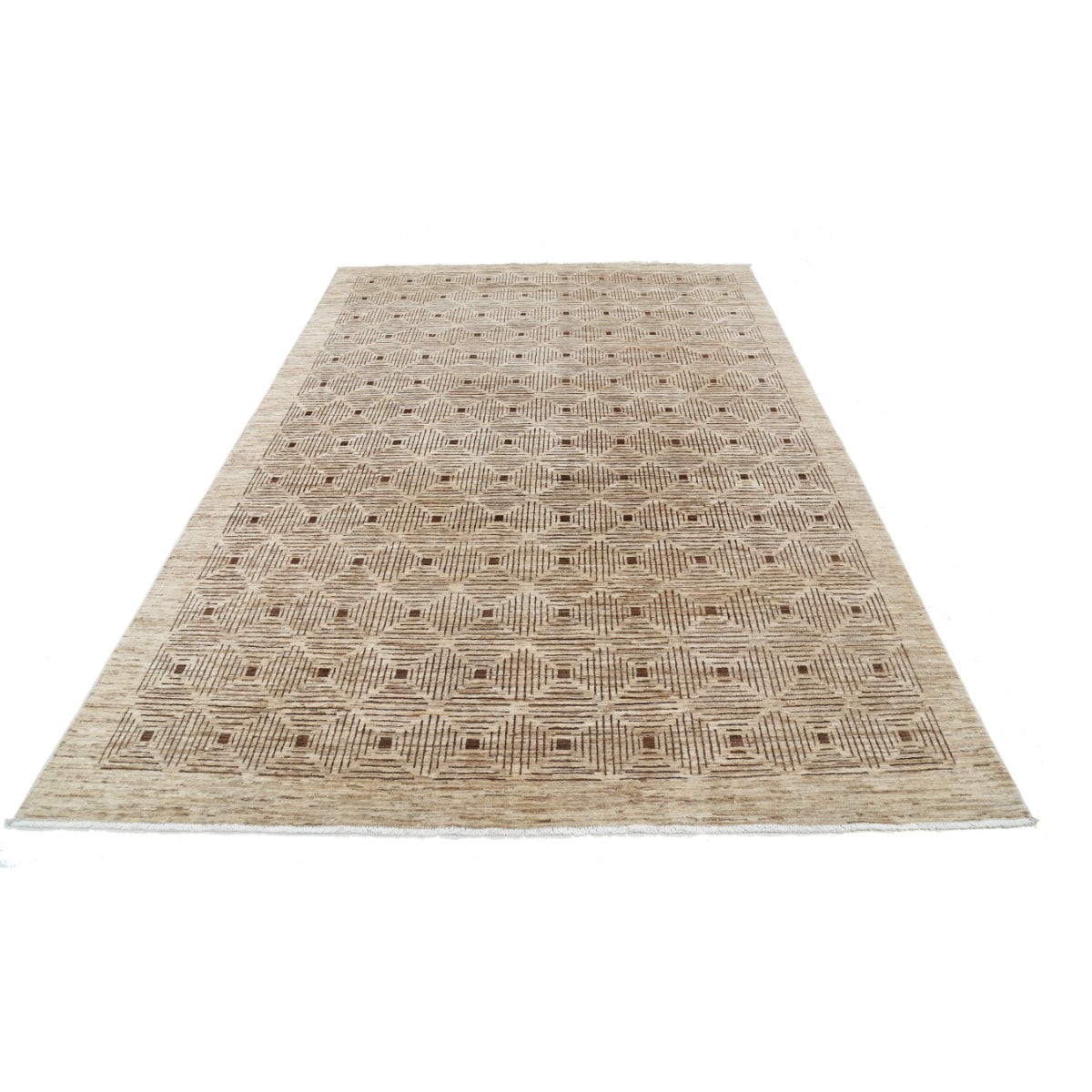 Modcar 7x9 Handmade Double Knotted Washable Wool Rug - Colorful