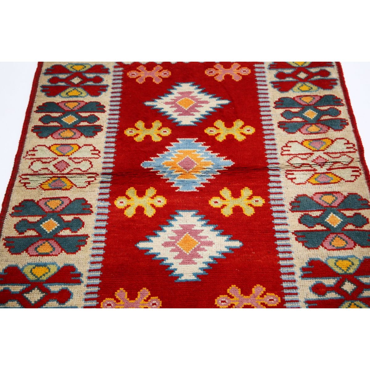 Revival 3x5 Handmade Double Knotted Washable Wool Rug - Colorful
