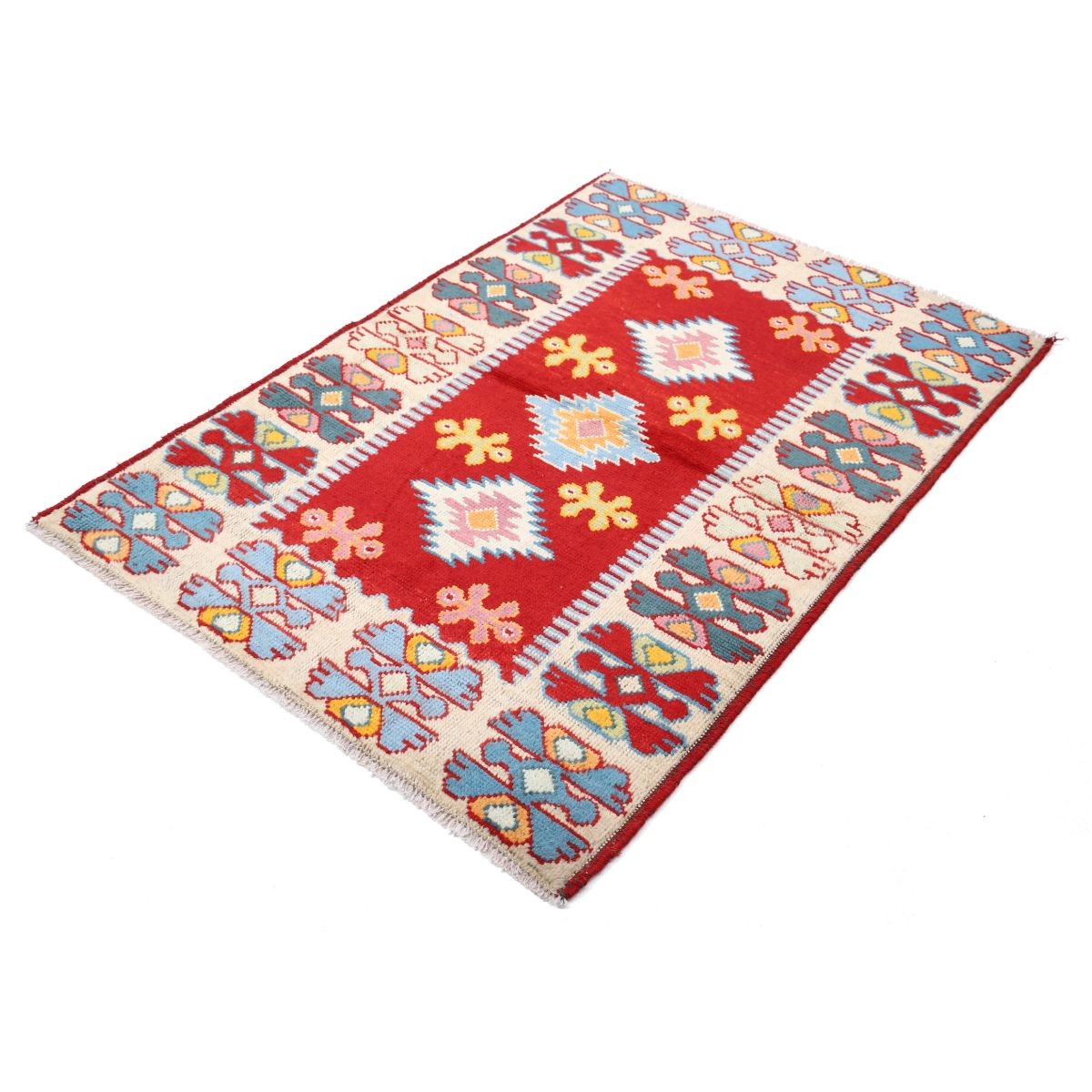 Revival 3x5 Handmade Double Knotted Washable Wool Rug - Colorful