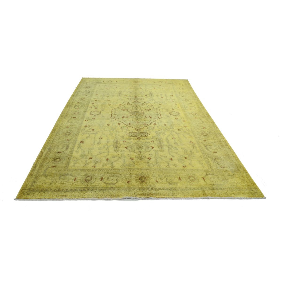 Overdye 7x9 Handmade Double Knotted Washable Wool Rug - Monochormatic