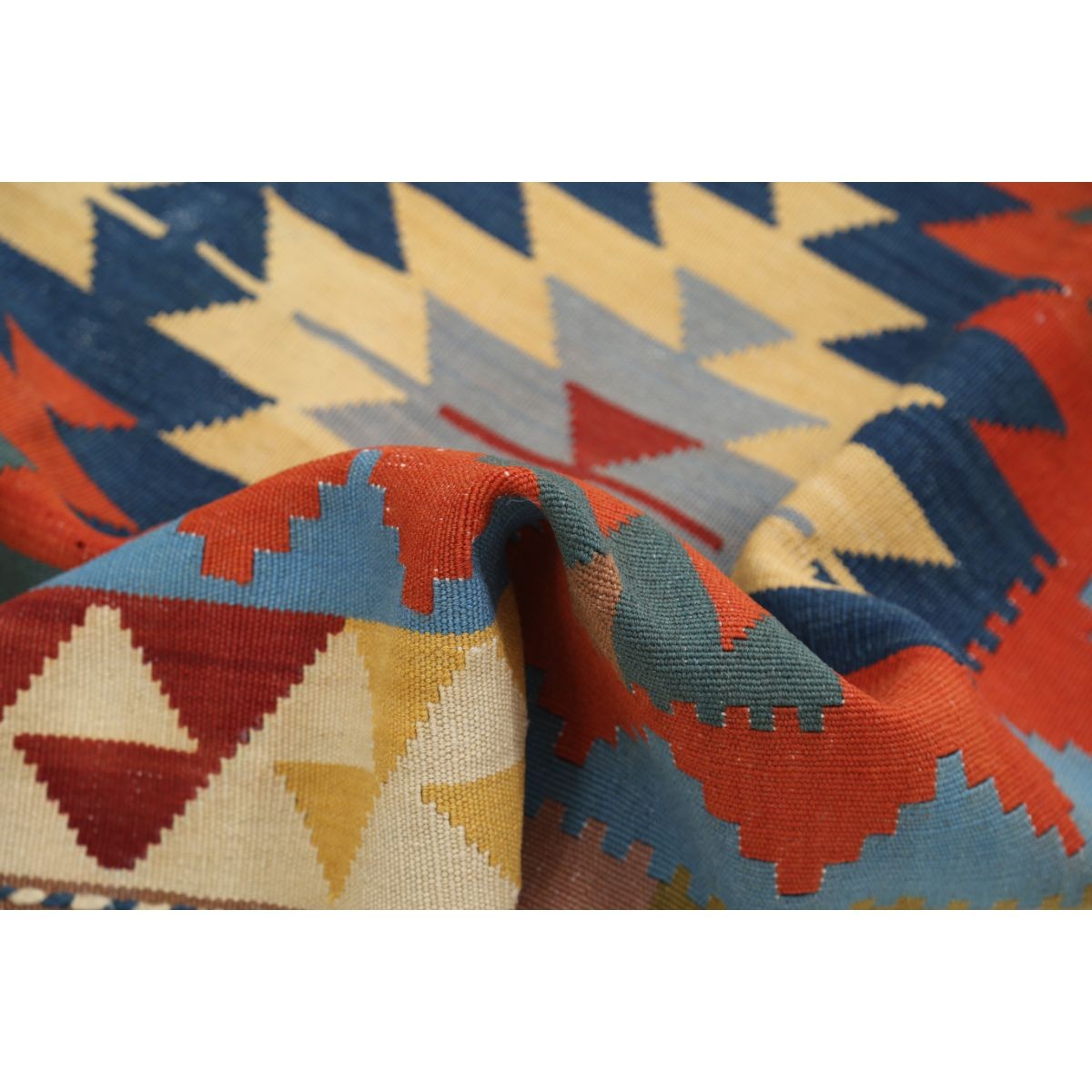 Kafkaas 5x7 Hand Woven Washable Wool Rug - Colorful