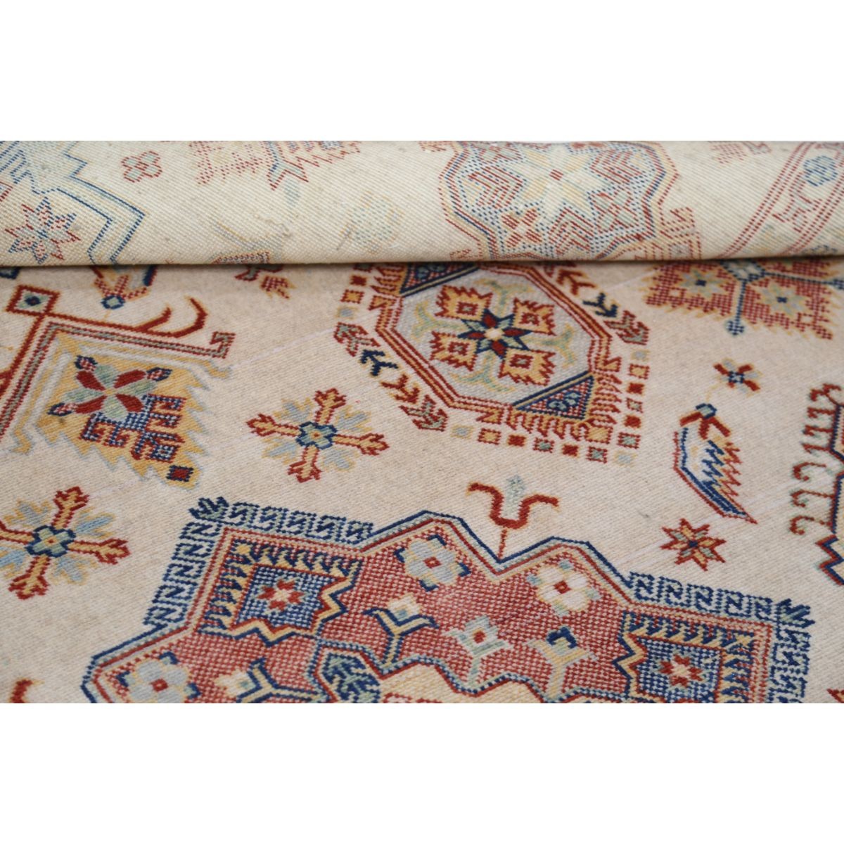 Kazak 8x9 Machine-Made Washable Wool Rug - Colorful