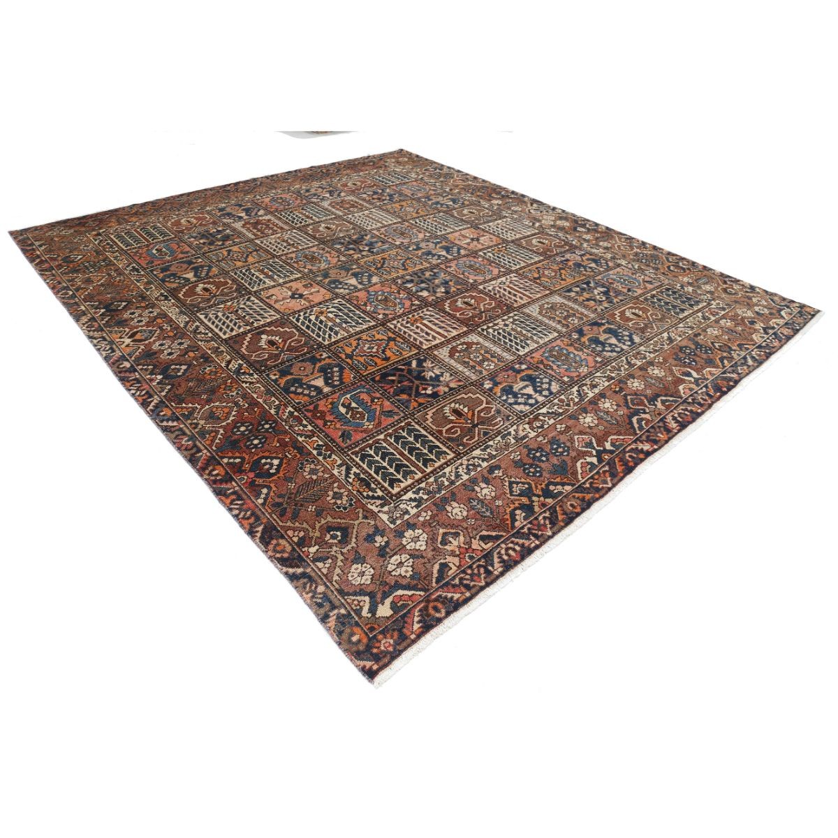 Vintage 10x12 Handmade Double Knotted Washable Wool Rug - Soft Hues