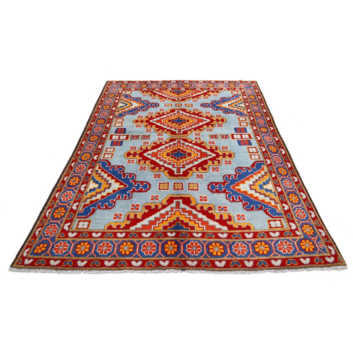 Revival 5x8 Handmade Double Knotted Washable Wool Rug - Colorful