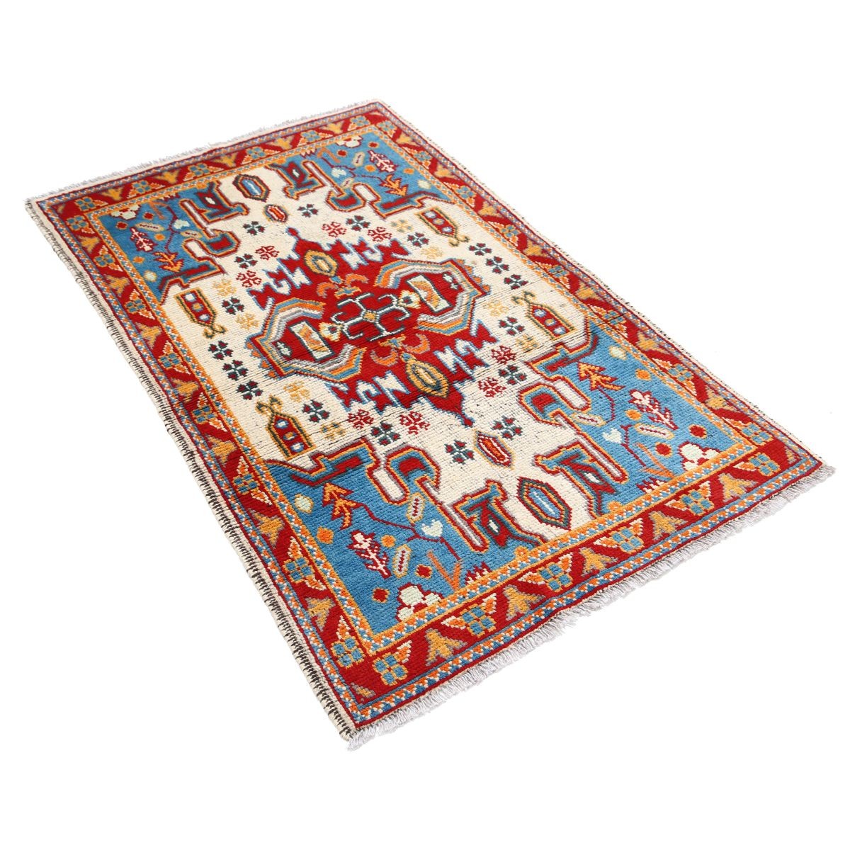Revival 3x5 Handmade Double Knotted Washable Wool Rug - Colorful