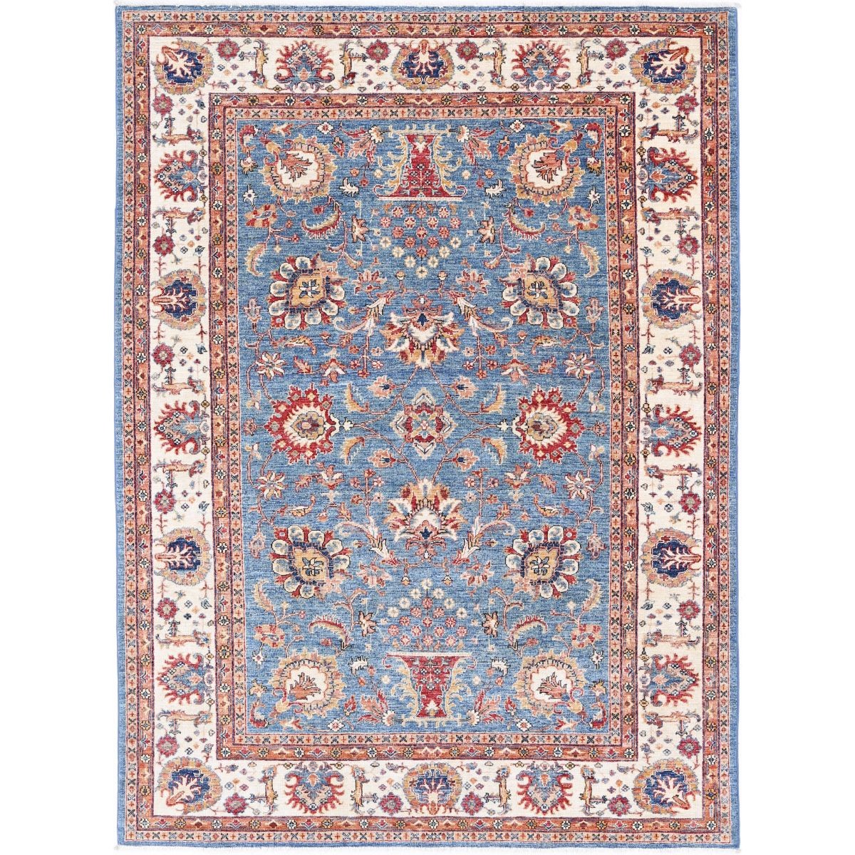 Ziegler 6x8 Handmade Double Knotted Washable Wool Rug - Colorful
