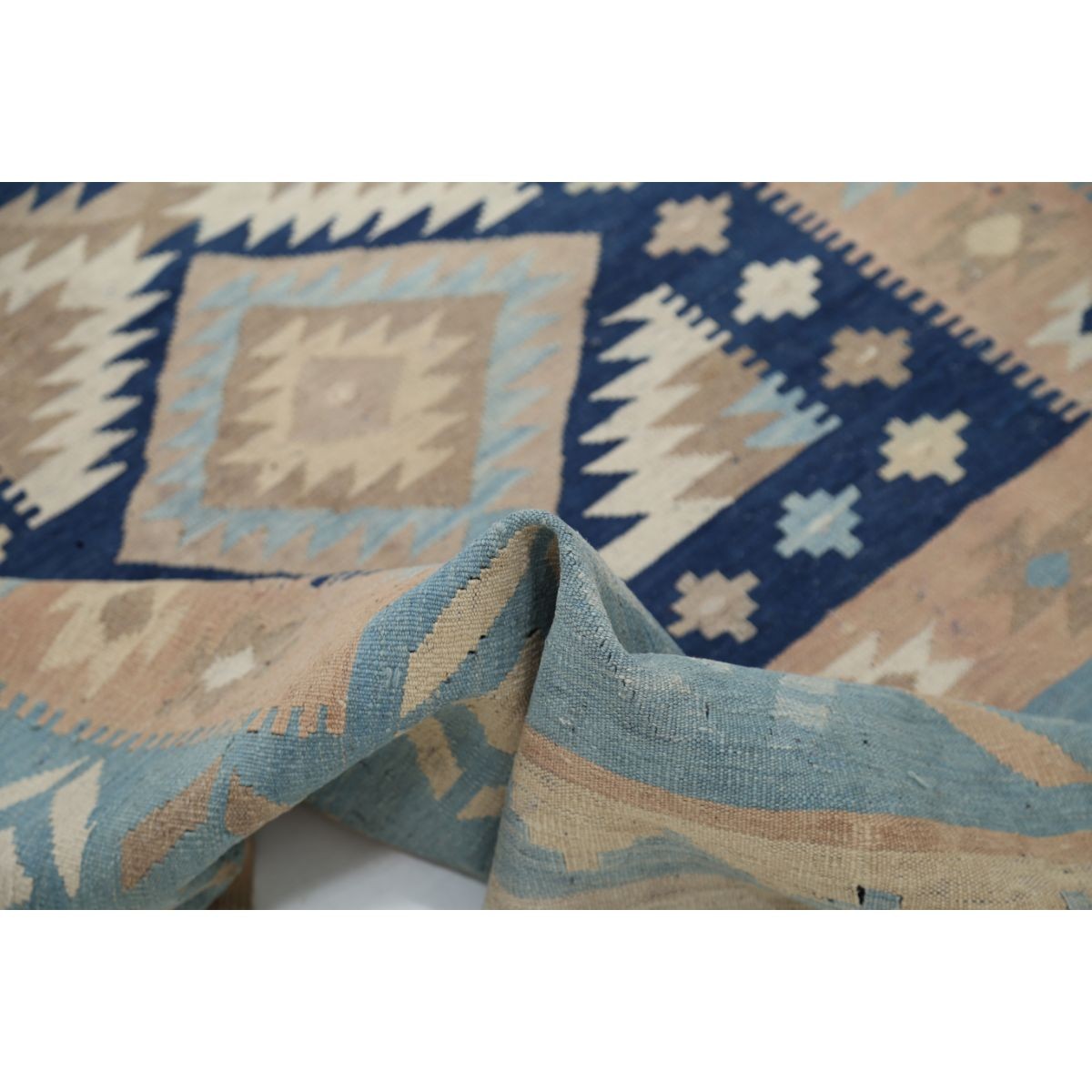 Kafkaas 5x7 Hand Woven Washable Wool Rug - Soft Hues