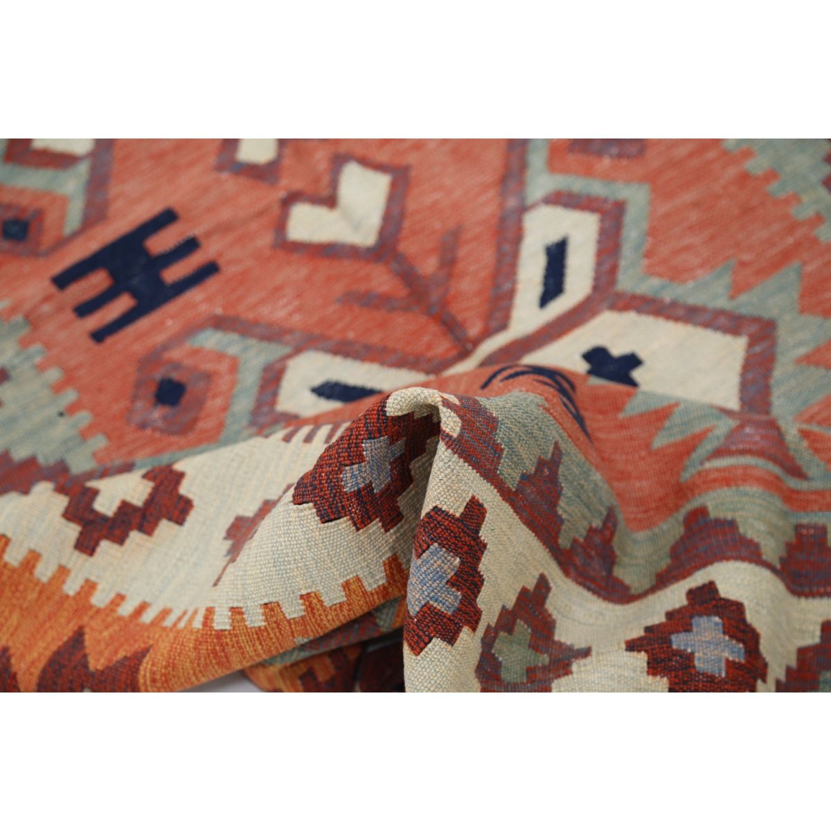Kafkaas 5x7 Hand Woven Washable Wool Rug - Colorful