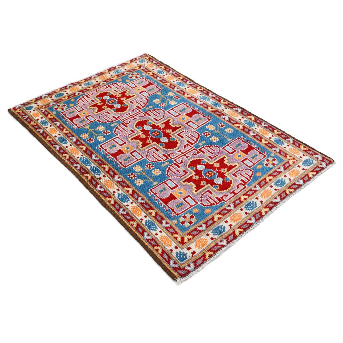 Revival 3x5 Handmade Double Knotted Washable Wool Rug - Colorful