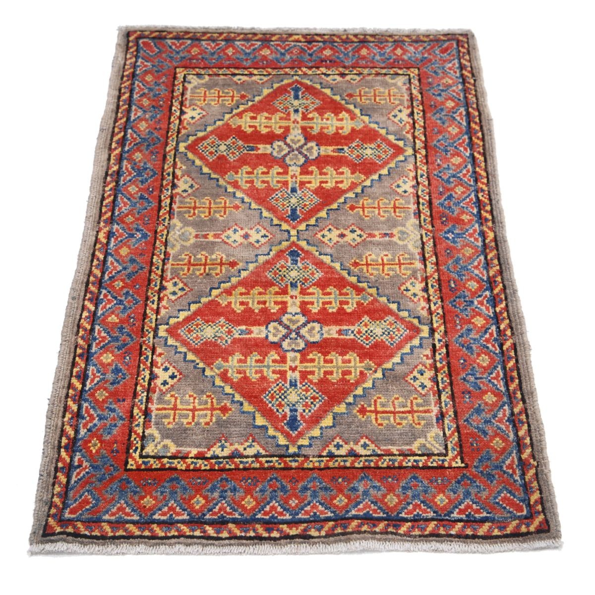 Revival 2x3 Handmade Double Knotted Washable Wool Rug - Colorful