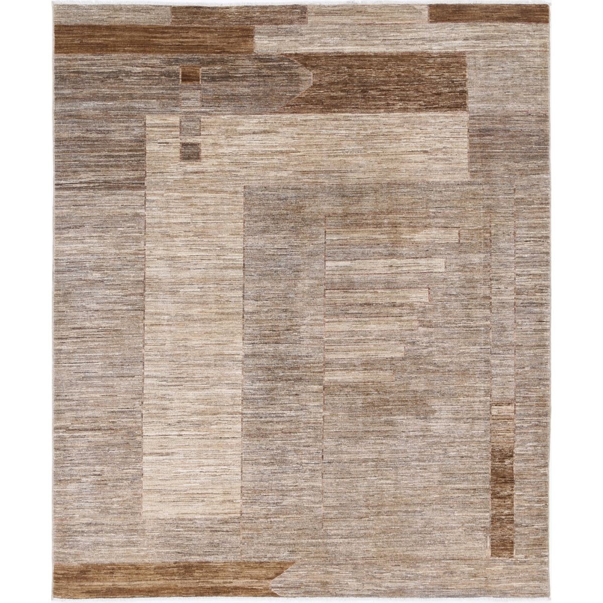 Modcar 7x8 Handmade Double Knotted Washable Wool Rug - Colorful