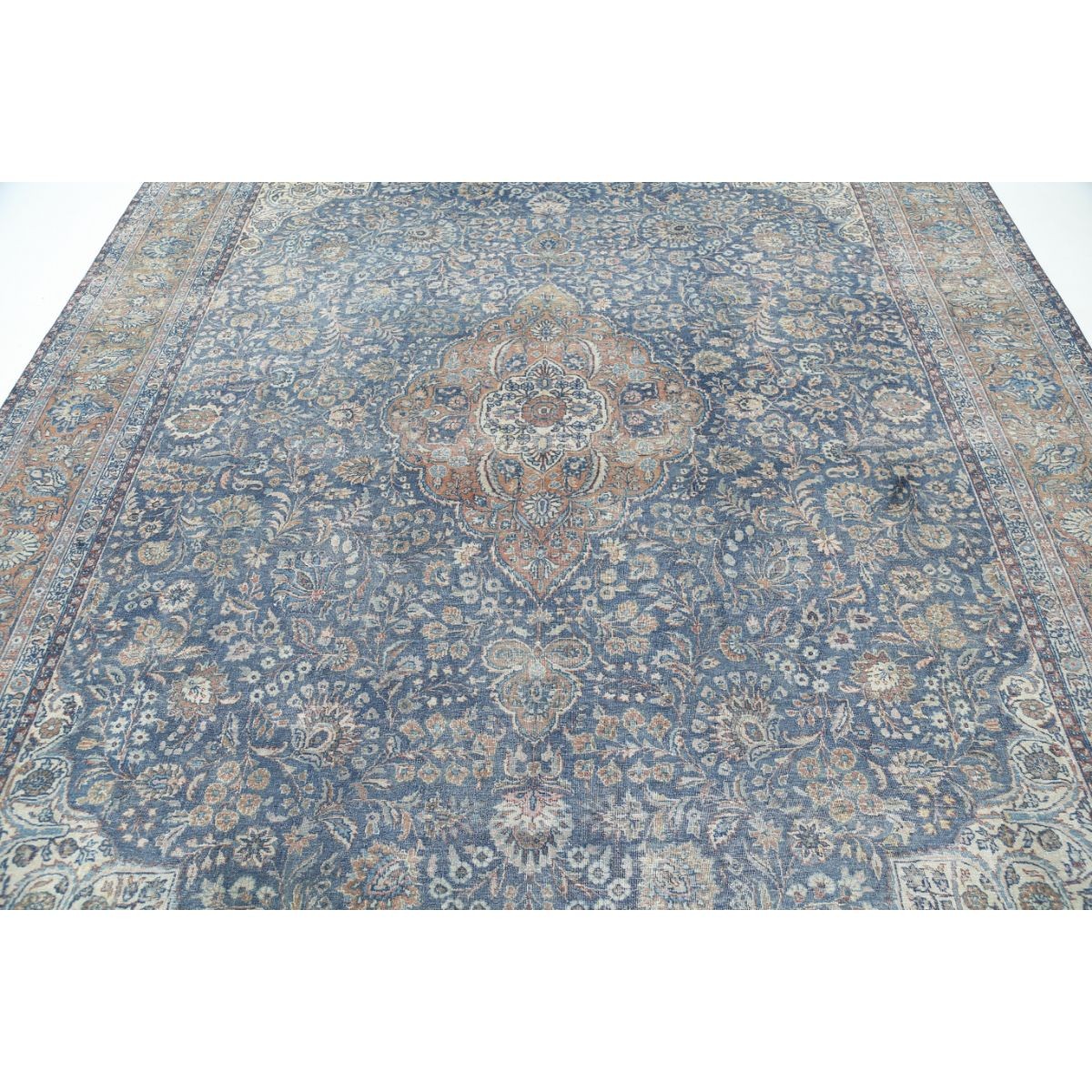 Vintage 9x11 Handmade Double Knotted Washable Wool Rug - Soft Hues