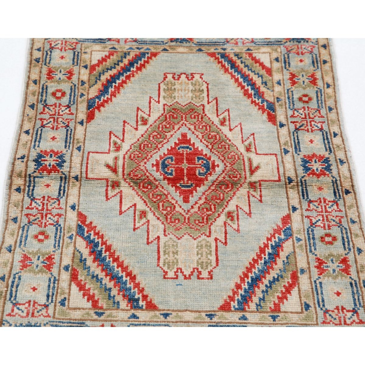 Revival 2x3 Handmade Double Knotted Washable Wool Rug - Colorful