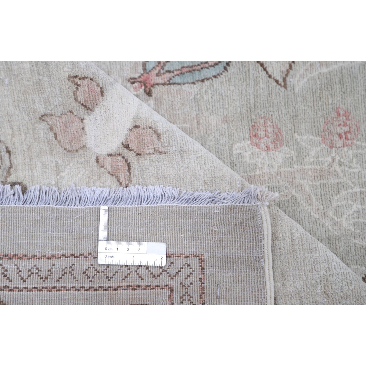 Ariana 18x24 Handmade Double Knotted Washable Wool Rug - Soft Hues