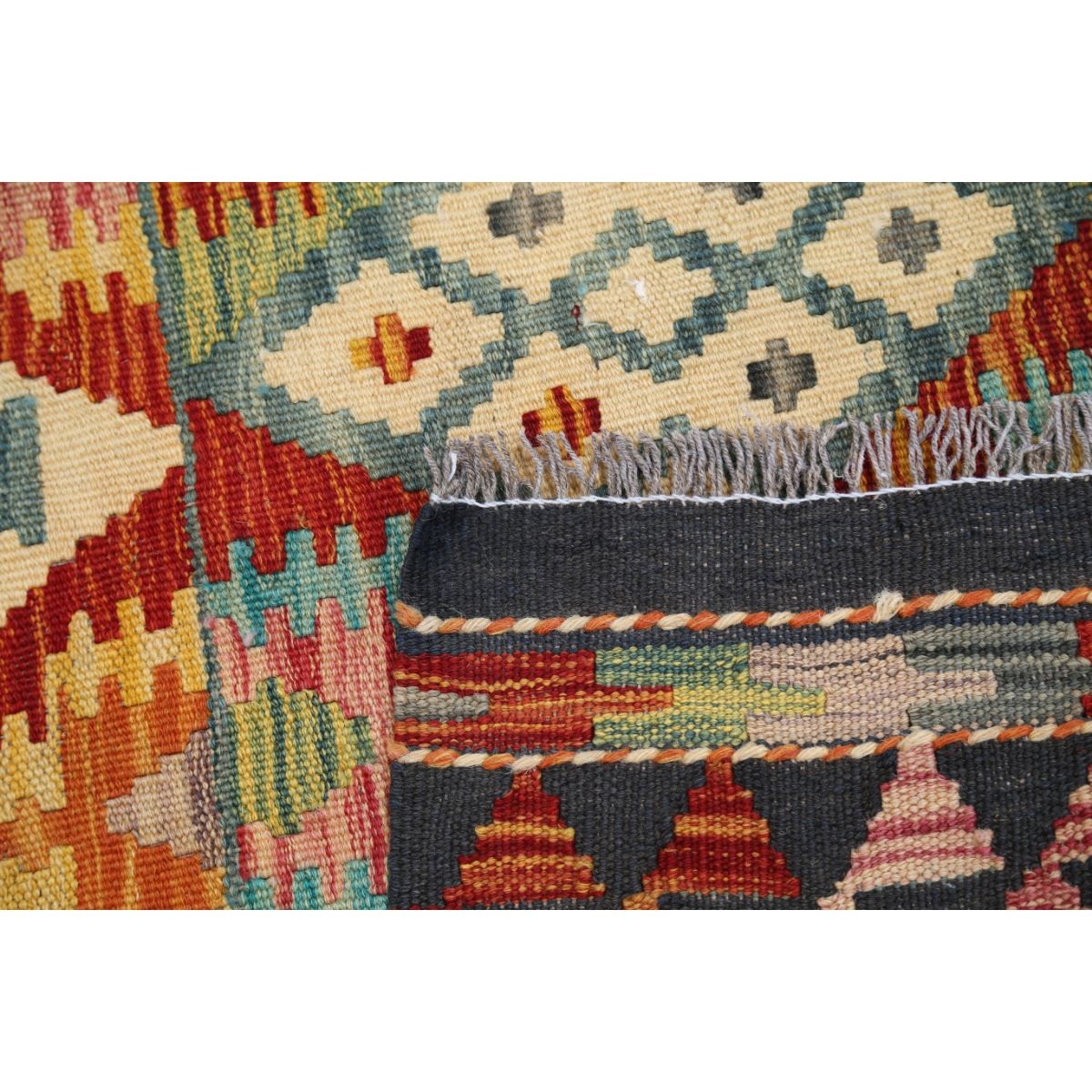 Maimana 3x4 Hand Woven Washable Wool Rug - Colorful