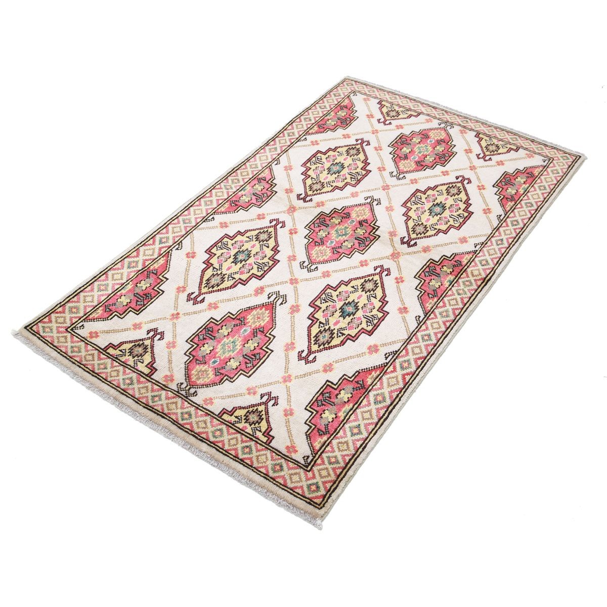 Revival 3x5 Handmade Double Knotted Washable Wool Rug - Colorful