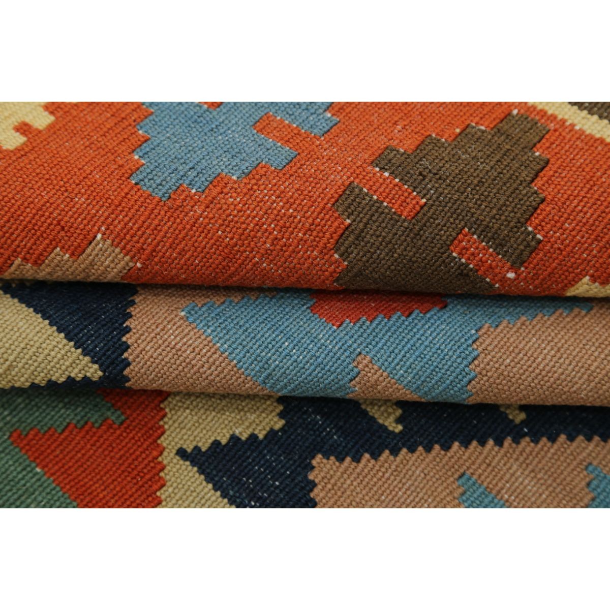 Kafkaas 5x7 Hand Woven Washable Wool Rug - Colorful