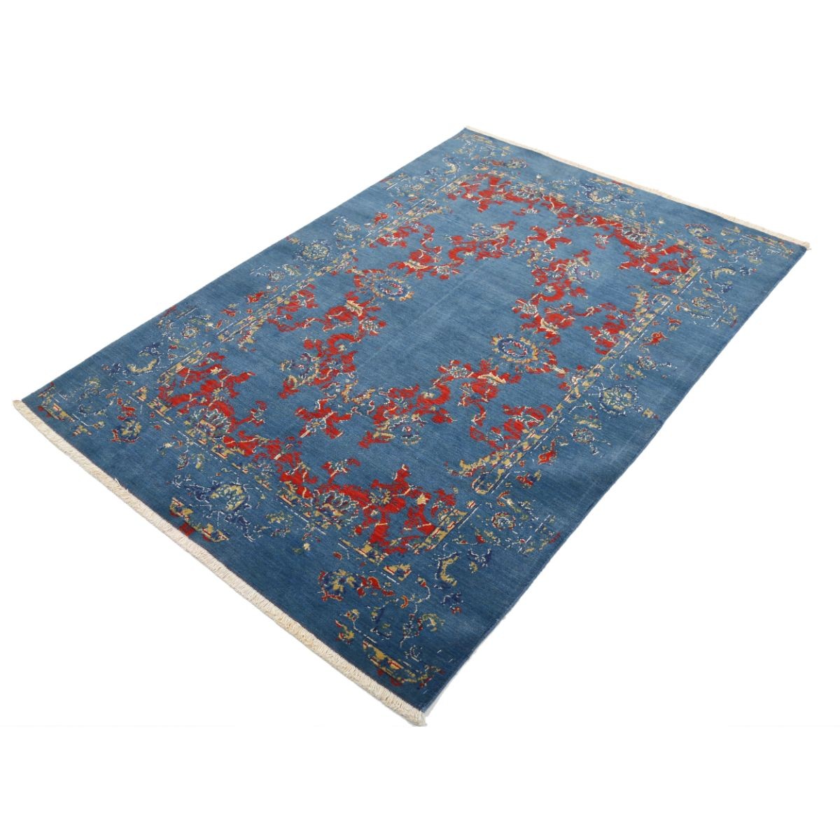 Gulshan 4x6 Machine-Made Washable Wool Rug - Colorful