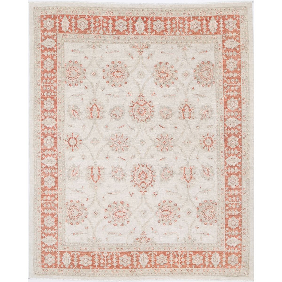 Serenity 8x10 Handmade Double Knotted Washable Wool Rug - Colorful