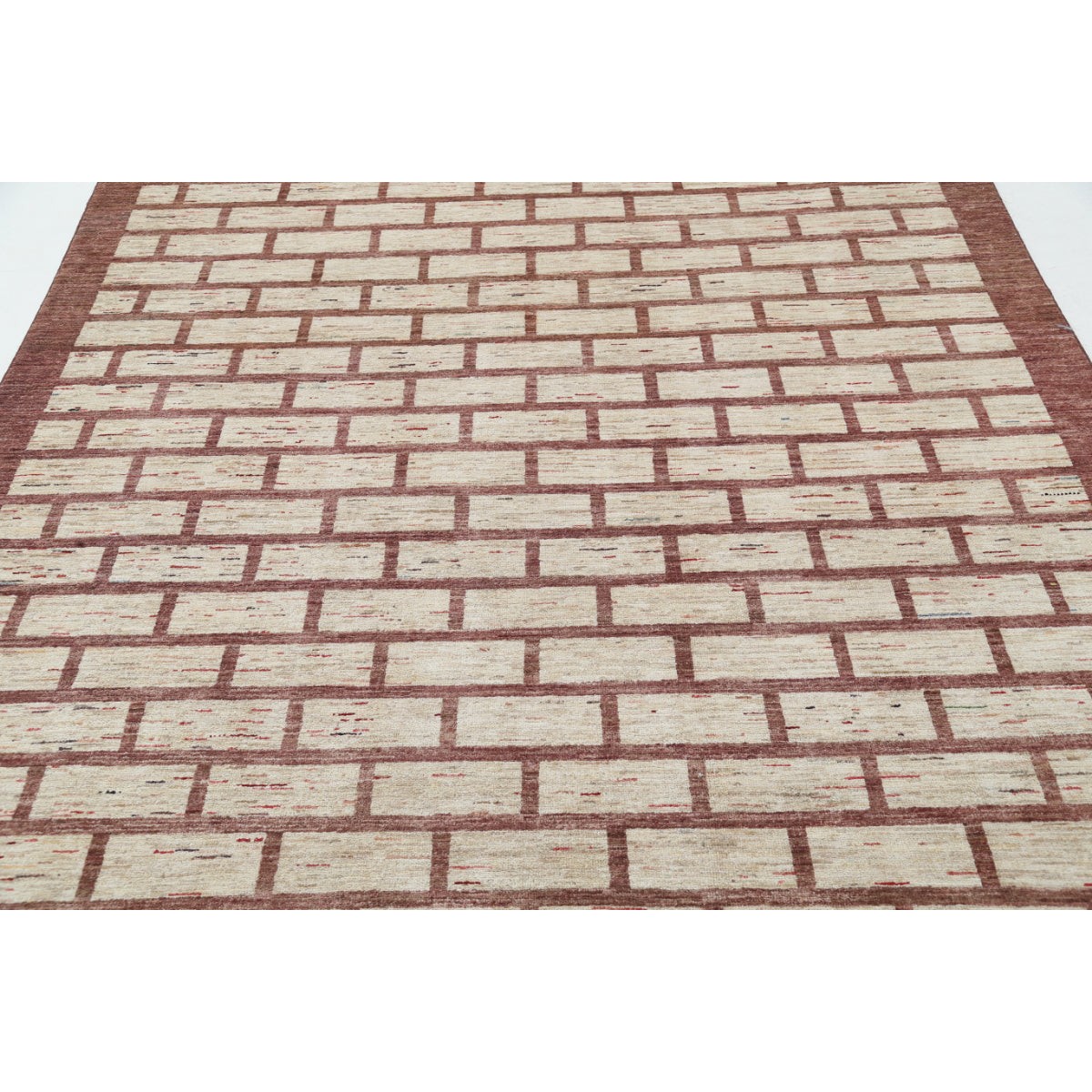 Modcar 7x10 Handmade Double Knotted Washable Wool Rug - Colorful