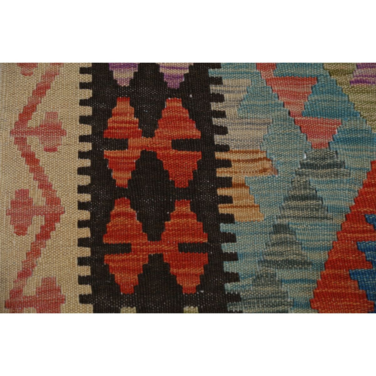 Maimana 5x7 Hand Woven Washable Wool Rug - Colorful